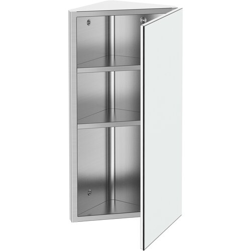 HOMCOM kotna kopalniška omarica iz nerjavečega jekla z ogledalom in magnetnim zapiranjem 3 police za varčevanje s prostorom 60x30x18,4 cm, (20745539) Cene