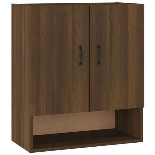 Maison Chic Stenska omarica - Zidna omarica rjavi hrast 60x31x70 cm inženirski les iu376, (22062698) Slike