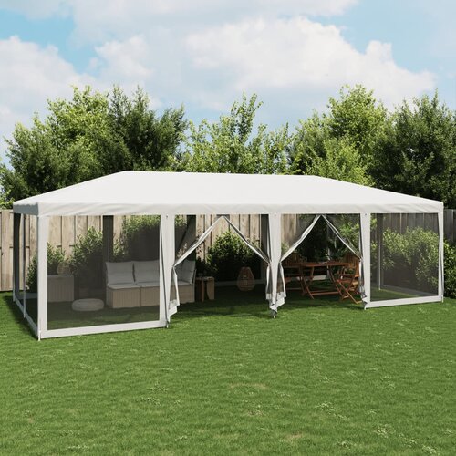 vidaXL Šator za zabave s 12 mrežasta bočna zida bijeli 8x4 m HDPE Cene