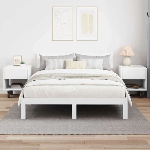  Noćni ormarić 2 pcs Bijelo 40 5 x 40 x 48 cm Konstruirano drvo Slike