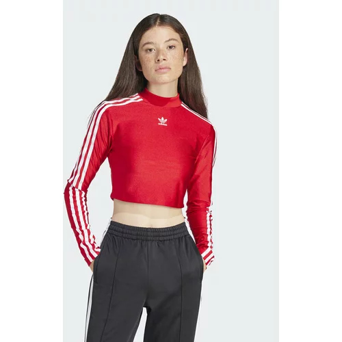 Adidas Bluza 3-Stripes IR8132 Rdeča Slim Fit