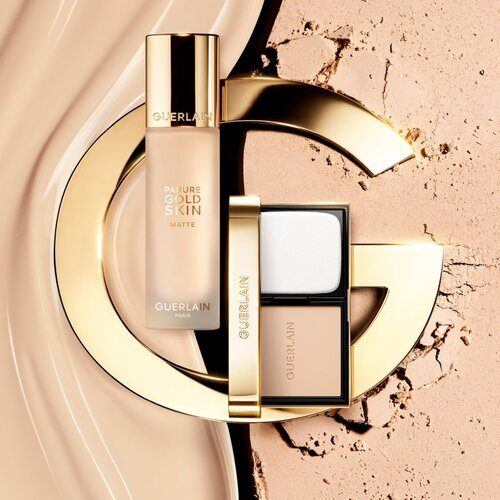 Guerlain Parure Gold Skin Control kompaktni matirajoči puder odtenek 0N Neutral 8,7 g Slike