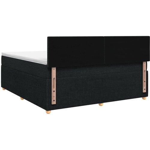  Boxspring krevet s madracem Crna 140 x 200 cm Tkanina Slike