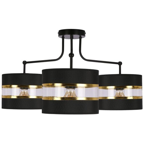 Candellux Lighting Crna stropna svjetiljka s tekstilnim sjenilom ø 20 cm Andy – Cijene