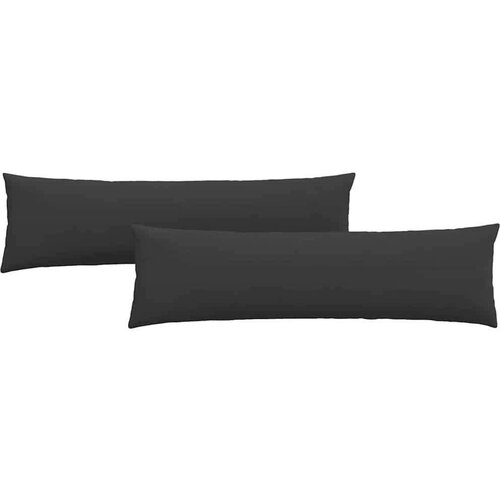 VidaXL jastučići za sofu 2 pcs crna 145 x 40 cm tkanina Slike