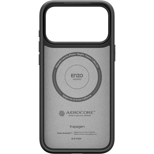 Spigen Enzo Aramid T (MagFit) maska za iPhone 17 Pro ACS09959 - crna Slike