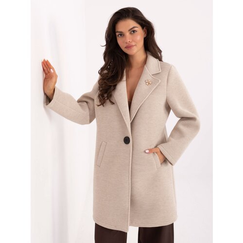 RUE PARIS Coat-IT-PL-FL8153.60-beige Cene