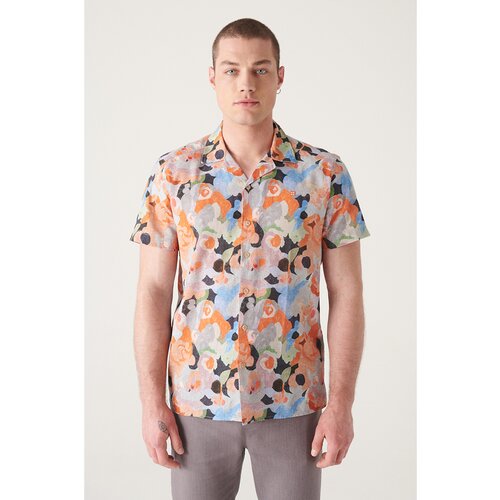 Avva Men's Multicolour (MIXED COLOR) Printed Short Sleeve Cotton Shirt Slike