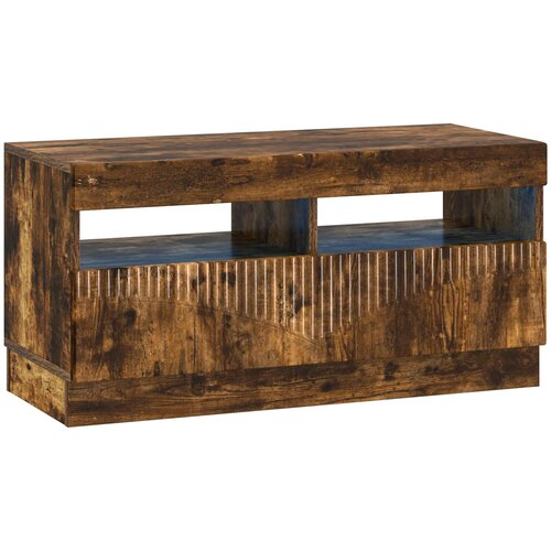  LED TV kabinet HOORN 3 kom. Dimljeni hrast Konstruirano drvo Smeđa 81 x 35 x 40 cm Slike