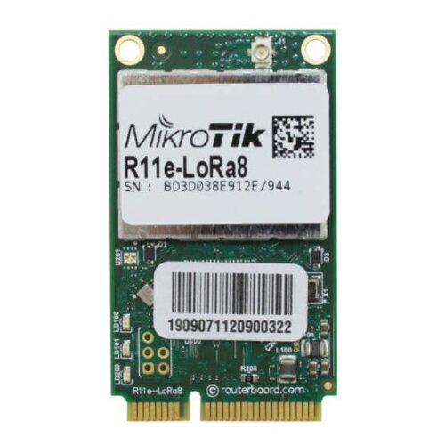 MikroTik R11e-LR8 miniPCIexpress LoRaWAN card 863-870MHz, podržava 8 različitih kanala, LBT (Listen Before Talk), Semtech SX1301 chip, temp. -40°C÷70°C Cene
