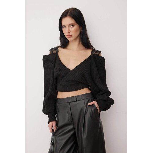TRENDYOLMILLA ženski duks Twoaw26Kz00292, Crna Cene