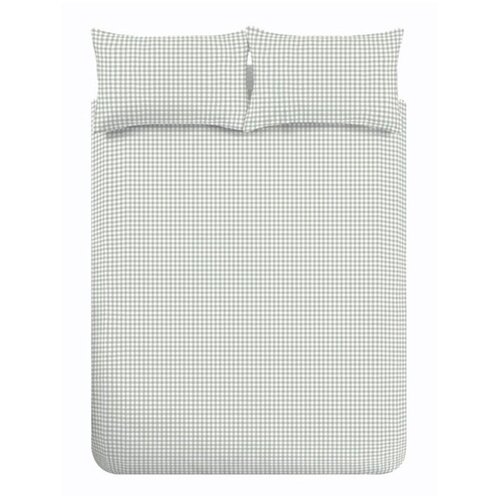 Catherine Lansfield Zelena 3-delna posteljnina za zakonsko posteljo/podalj&scaron;ana 230x220 cm Bamford Gingham Check &ndash; Cene