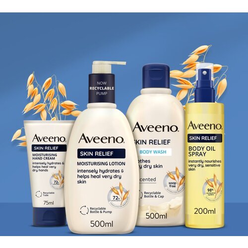 Aveeno Skin Relief Body wash pomirjajoči gel za tu&amp;scaron;iranje 500 ml Slike