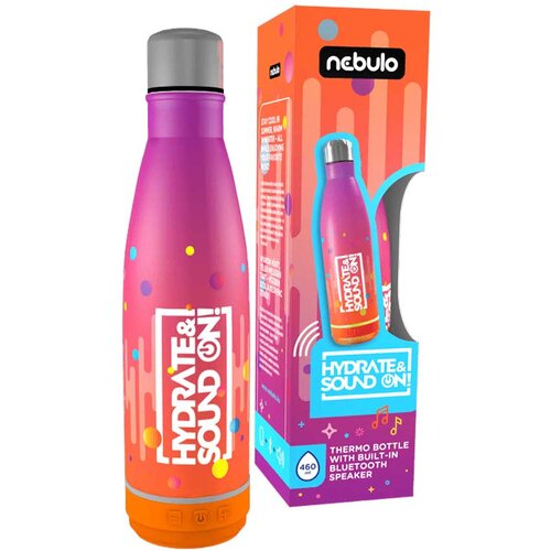 NEBULO Termo boca 460 ml s ugrađenim Bluetooth zvučnikom u ružičasto-narančastoj boji Cijene