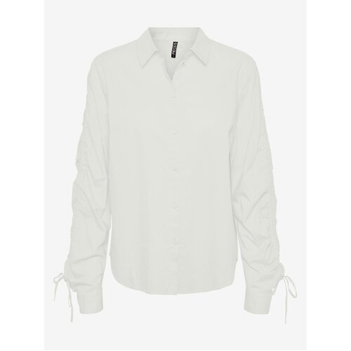 Pieces White Ladies Shirt Brenna - Women Cene