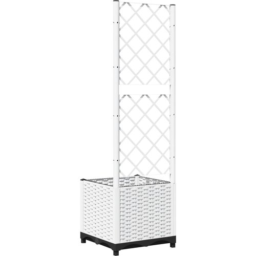  Vrtna sadilica s re&amp;scaron;etkom bijela 40 x 40 x 136 cm PP Slike