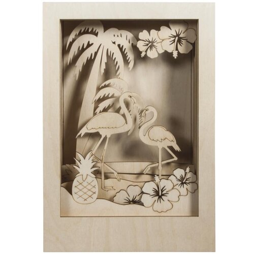 RAYHER Lesena sestavljanka 3D Flamingo,20x30x6.7cm,10-delna, (20728341) Cene