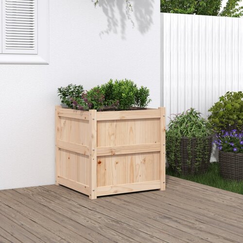 VidaXL Vrtna sadilica 60 x 60 x 60 cm od masivne borovine Slike