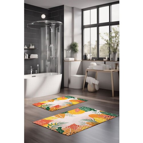  CT-5337 multicolor bathmat set (2 pieces) Cene