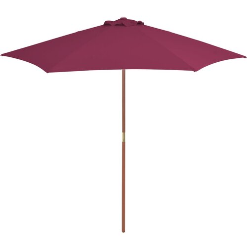 vidaXL Zunanji senčnik z lesenim drogom 270 cm bordo rdeč, (20609965) Cene