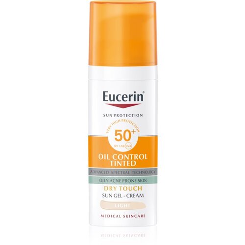 Eucerin Sun Oil Control Tinted kremast gel za sončenje SPF 50+ odtenek Light 50 ml Cene