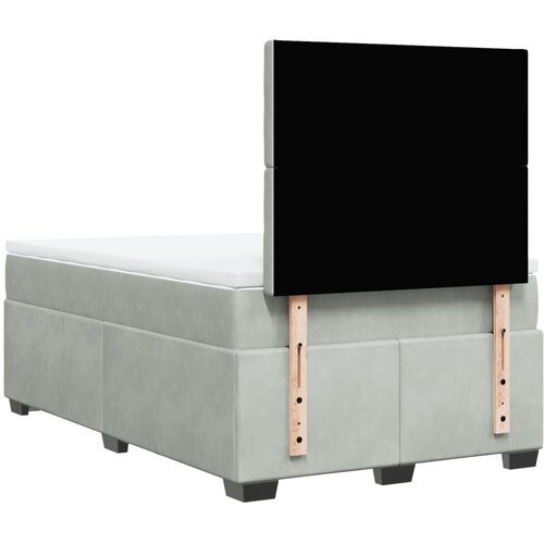 Box spring krevet s madracem svjetlosivi 120x200 cm bar&amp;scaron;unasti Slike