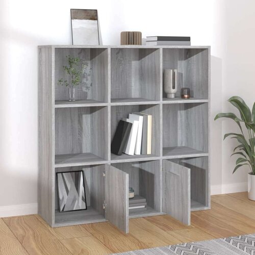  Knjižna omara siva sonoma 98x30x98 cm, (20704878) Slike