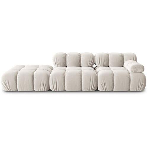 Micadoni Home bež žametna sedežna garnitura 282 cm bellis &amp;ndash; Slike