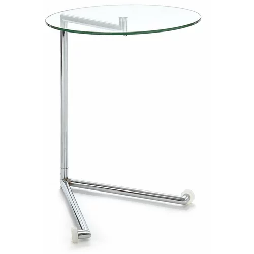 Tomasucci Okrogla stranska mizica s stekleno mizno ploščo 46x51 cm –