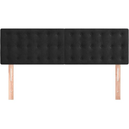  Uzglavlja 2 kom crna 72 x 5 x 78/88 cm bar&amp;scaron;unasta Slike