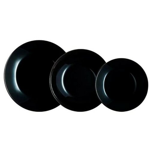 Luminarc -zelie crni set tanjira 18 delova Slike