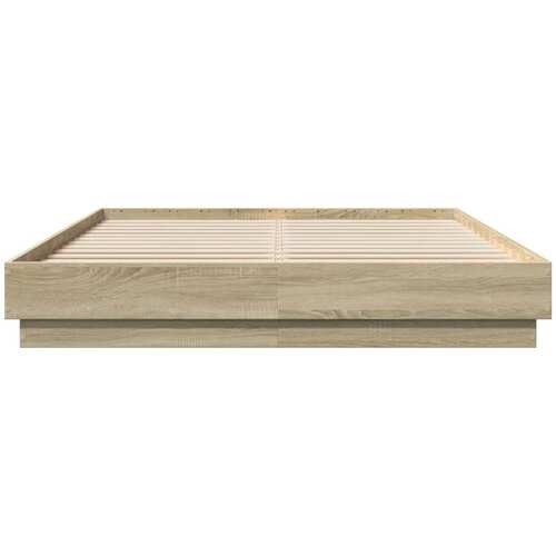 vidaXL Okvir za krevet boja hrasta 140 x 200 cm konstruirano drvo Cijene