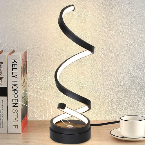 Nettlife lampe de chevet tactile lampe de table LED dimmable 12W moderne avec 1,6M design noir, (22141567) Cene