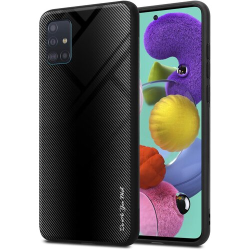  Ohišje, združljiv s Samsung - Stripe Optics v Opal Black - Zaščitni pokrov iz silikona TPU in hrbta iz kaljenega stekla, (20574101) Cene