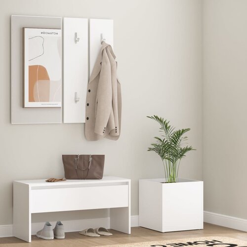 The Living Store Komplet pohi&amp;scaron;tva za predsobo bel inženirski les - Komplet Pohi&amp;scaron;tva Za Hodnik, (21484641) Slike