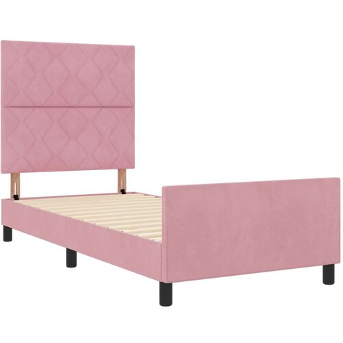 VidaXL Krevet od pink bar&amp;scaron;una 100x200 cm Slike