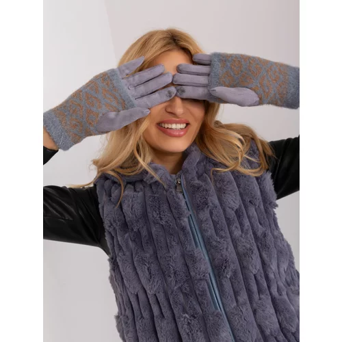 Fashion Hunters Grey touch gloves with coating