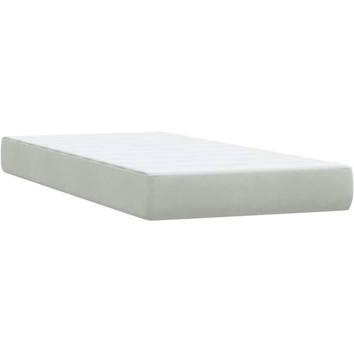 Box Spring krevet s madracem svijetlo sivi 80x210 cm bar&amp;scaron;un Slike