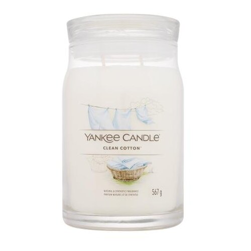 Yankee Candle Signature Clean Cotton 567 g dišeča svečka Cene