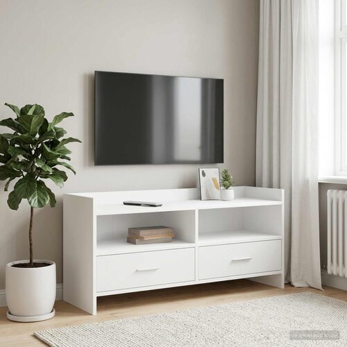 TV ormar 100 x 33 x 47 cm Bijela Konstruirano drvo Cene
