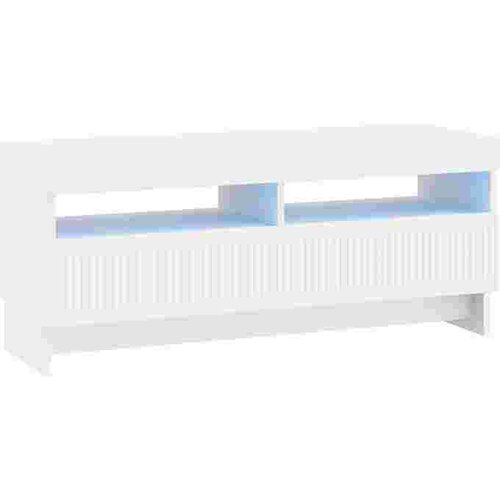 vidaXL LED TV kabinet EDE 100 x 35 x 43 cm Bijela Konstruirano drvo - Bijela Cene