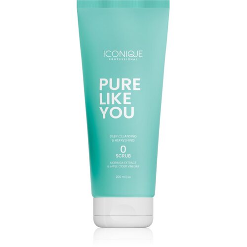 ICONIQUE Professional PURE LIKE YOU Deep Cleansing &amp;amp; Refreshing Scrub piling za či&amp;scaron;ćenje za masno vlasi&amp;scaron;te 200 ml Slike
