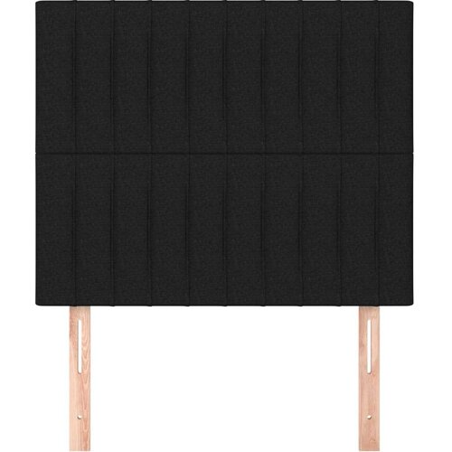  Uzglavlja 2 kom crna 90x5x78/88 cm od tkanine Slike