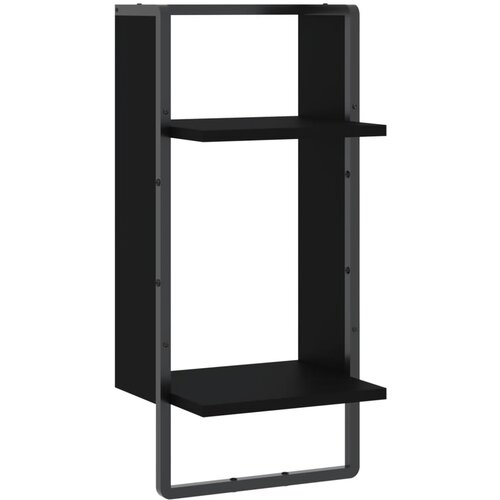 Maison Chic Stenska polica - Viseča Polica s prečko črna 30x25x65 cm, (21793838) Slike