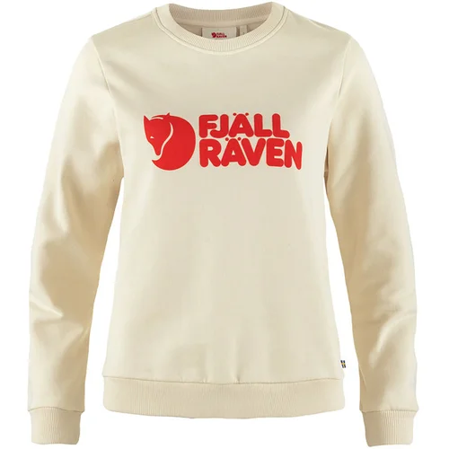 Fjällräven Logo Sweater W Chalk White-Flame