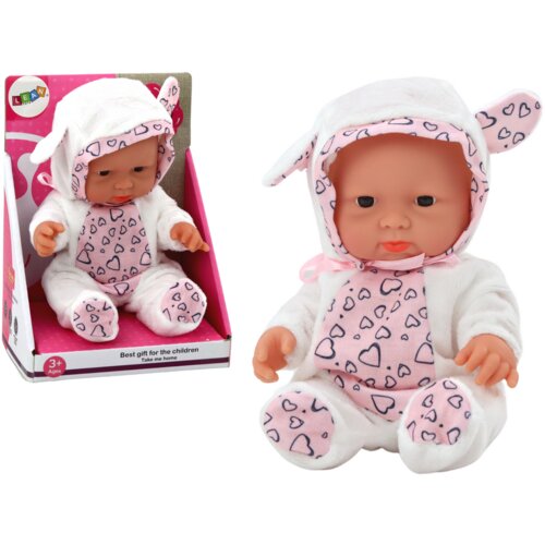  Mala lutka za igru sa ušima na kapuljači - 21 cm - bijela Cijene