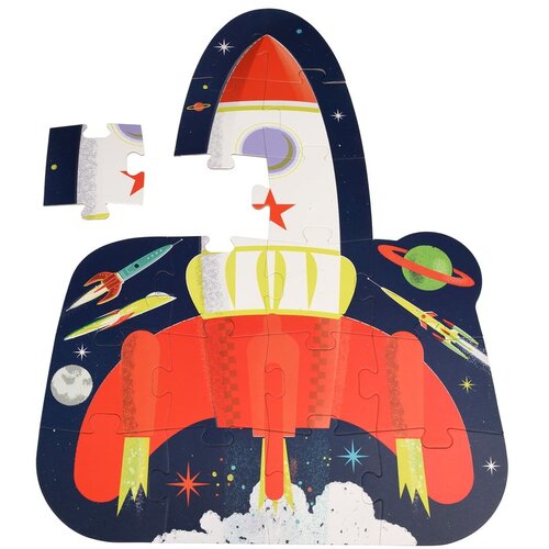 Rex London Puzzle (broj komada 18 kom) Space Age rocket &amp;ndash; Slike
