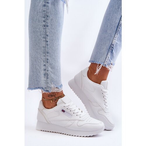 Boto Leather Lace Up Platform Sports Shoes White Merida Slike