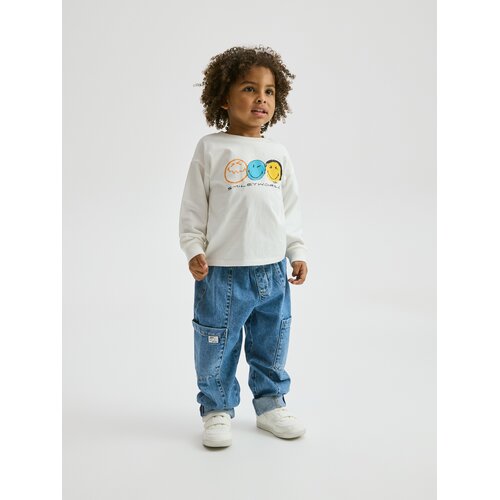 Reserved Majica dugih rukava SmileyWorld&reg; - krem Cijene