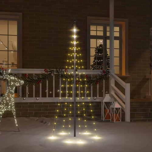 vidaXL Božićno drvce na stijegu 108 LED žarulja tople bijele 180 cm